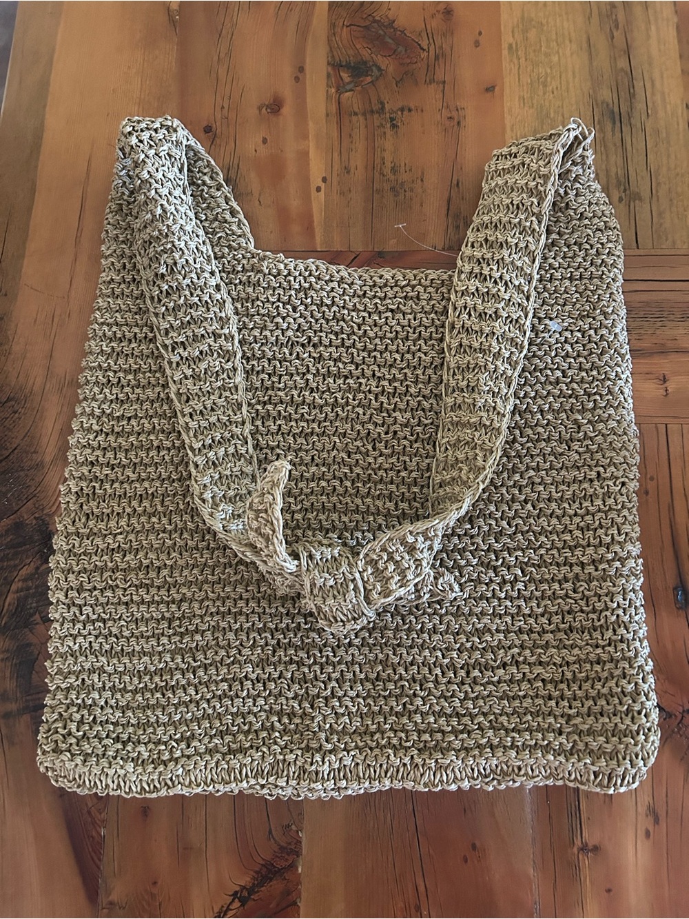 Woven Raffia Straw Large Crossbody Casual Summer Tote Bag NWOT